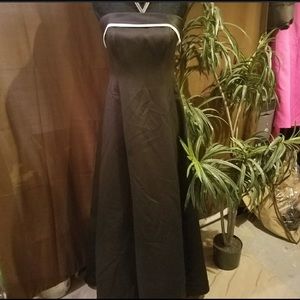 Beautiful Black & White Prom Ball Gown Like New
